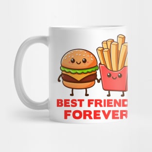 Hamburger and French Fries Best Friends Forever Mug